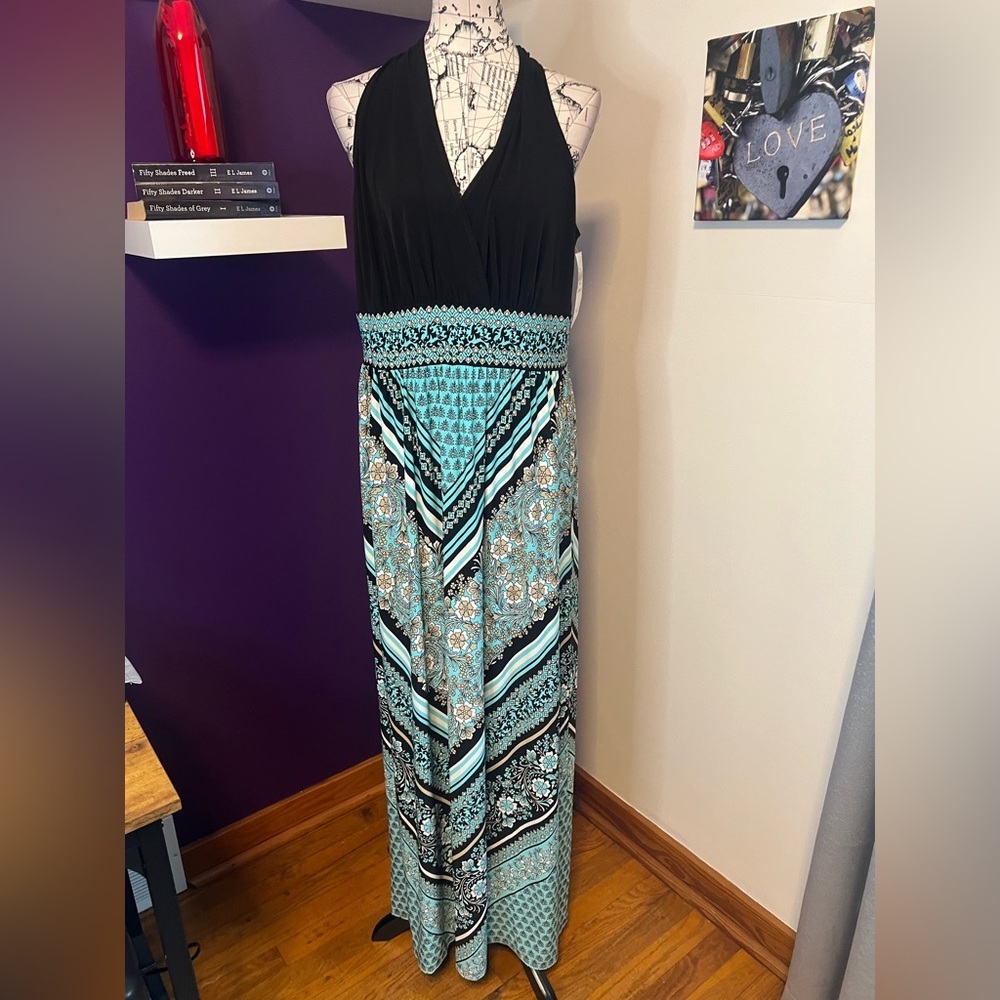 London Style Collection Plus Size Maxi Sundress
